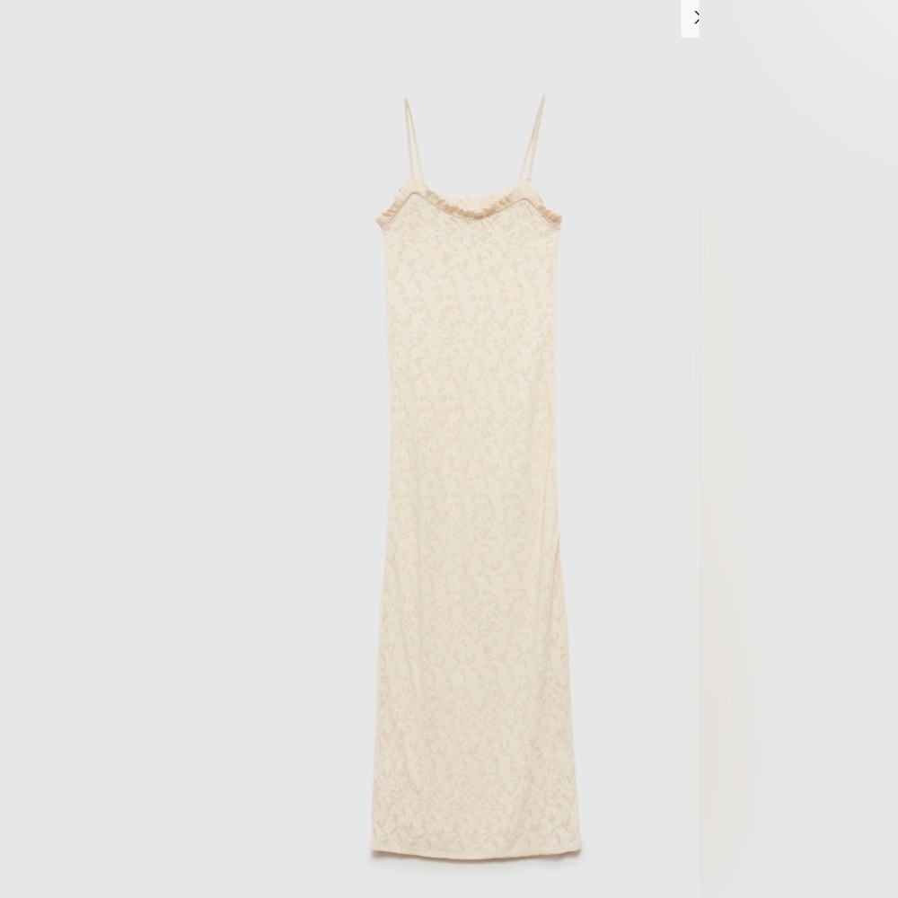 Mango KNITTED DRESS WITH LACE DETAILS, size 6 - Picture 6 of 7